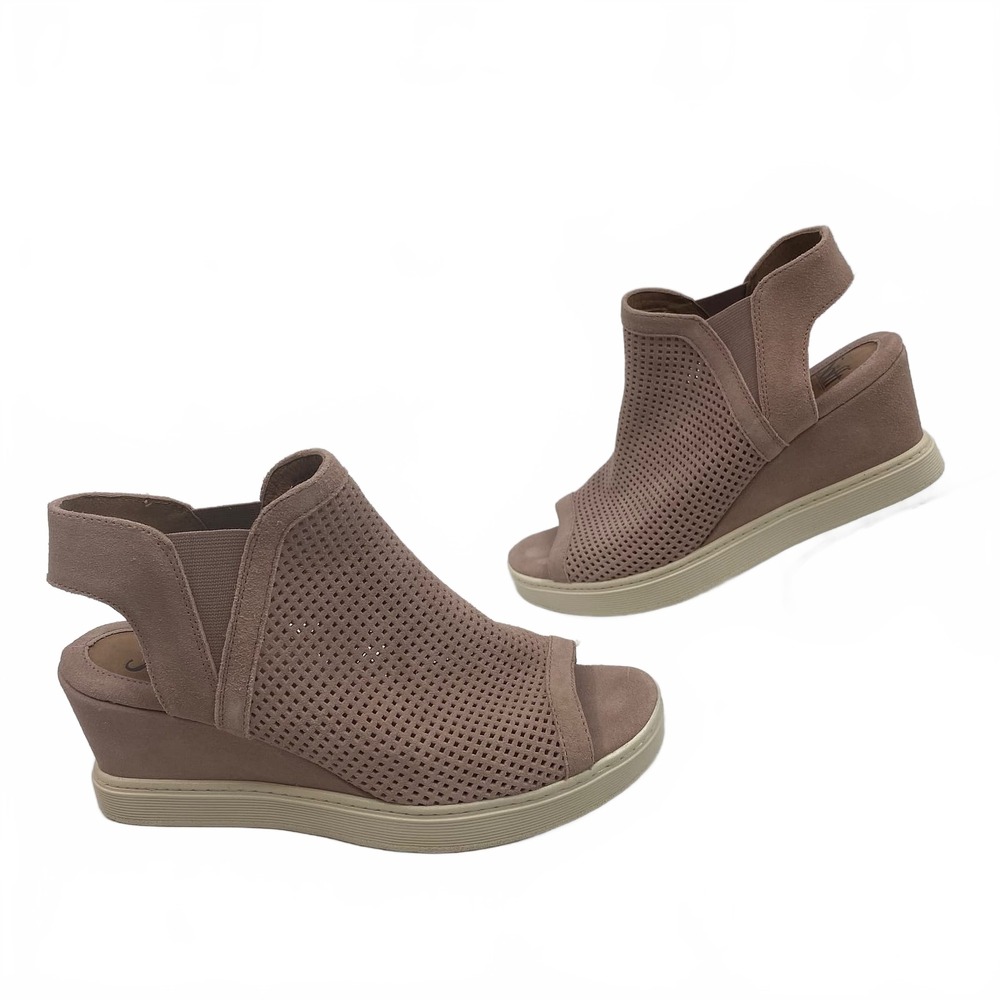 Sofft Pink Suede Slingback Wedges | Women’s US9